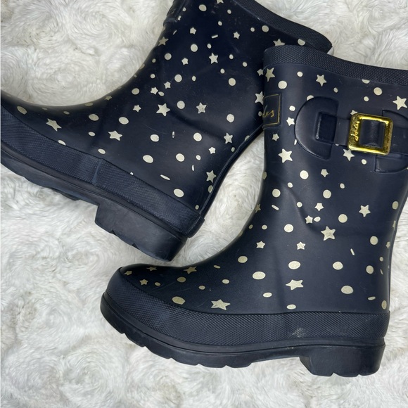Girls Toddler Blue Coraline Style Rain Boots Stars sz 11 - Picture 2 of 5
